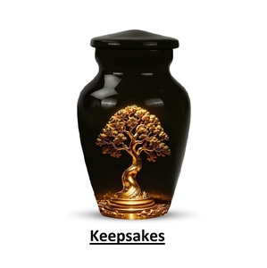 Fabriqué à la main Golden Tree Design Crémation Mini Urne Souvenir Souvenir Souvenir Petite urne de crémation - Product Image 6