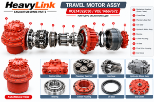 JCB220 Excavator <b>Travel</b> Motor Assy Final Drive Motor 332 K1192 Used Construction Machinery Part - Product Image 2