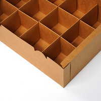 Caja de Dulces Personalizable de Papel Kraft con Múltiples Compartimentos y Ventana Transparente, Caja de Regalo para Panadería de Grado Alimenticio con Separador, Venta al Por Mayor