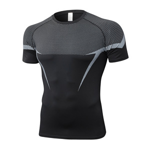 T-shirt <span class=keywords><strong>de</strong></span> compression pour <span class=keywords><strong>homme</strong></span>, coupe ajustée, sans coutures, séchage rapide, haut <span class=keywords><strong>de</strong></span> performance athlétique, respirant, vêtements <span class=keywords><strong>de</strong></span> <span class=keywords><strong>sport</strong></span> pour la <span class=keywords><strong>musculation</strong></span> - Product Image 5