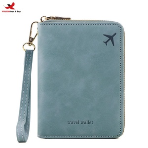 Cartera y tarjetero de PU de color liso y grosor extra con cierre de cremallera, estilo moderno, para guardar billetes de avión, RTS, pedido a granel mixto - Product Image 1