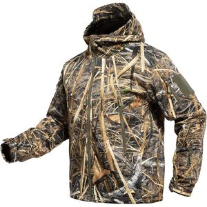 Chaqueta de caza personalizada para hombre, sudadera con capucha de camuflaje, softshell, repelente al agua, a prueba de viento, para actividades al aire libre. - Product Image 4