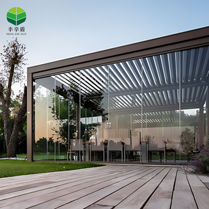 Pergola de jardin motorisée réglable <span class=keywords><strong>en</strong></span> aluminium bioclimatique Pergola de patio électrique d'extérieur à persiennes 3x3 3x4 4x4 <span class=keywords><strong>4x6</strong></span> - Product Image 2