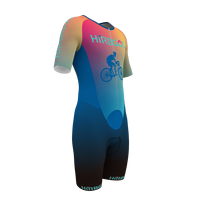 QUANTITÉ MINIMALE DE COMMANDE Est 1pc Vélo Conception de HIRBGOD Gros Hommes Sprint Triathlon Un Morceaux/Un Sac De PP Triathlon Costume Avec 3 Poche Arrière