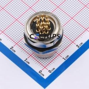 C12B-FSA-FM1-8-MX Circular (Cable) Connector Through hole Component (THT) Connector M12 8P Female Straight - Product Image 2