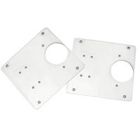 Plaque latérale de réparation moderne en acier inoxydable de 35 mm pour charnière de porte d'armoire de cuisine, durable, angle d'ouverture 180°, 8 trous par volet, pour meubles