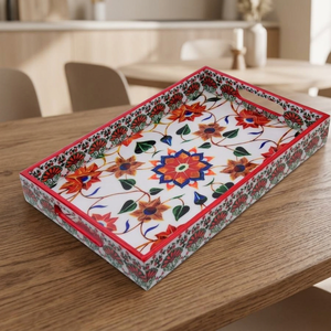 Bandeja de Servir Decorativa para el Hogar, Hecha a Mano, Ecológica, de Madera, con Estampado Animal Personalizado, para Desayuno y Almuerzo, OEM - Product Image 1