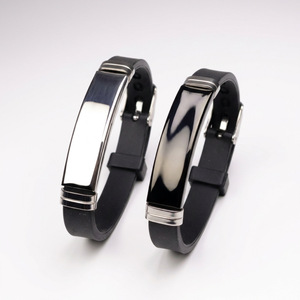 Fashion Simple Silicone Wristband with Personalized <b>Engraving</b> As a Gift. Stainless Steel Belt Buckle Sports Wristband Wholesale - Product Image 2