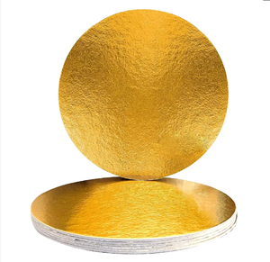 Plateau rond pour gâteau blanc, décoration de mariage, boîtes en papier, outils pour gâteaux, plateaux ronds dorés pour gâteaux pour mariages, occasions spéciales - Product Image 1