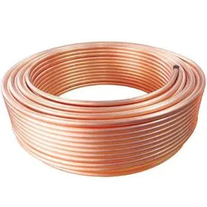 R410a Copper Pancake Coil tube Air Conditioner Installation Kits 15 ft Copper Pipes for Mini Split Air Conditioner 1/4