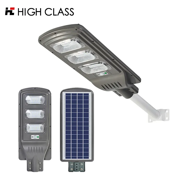 Alle in einem integrierten Industrie 4,0 100 200 300 watt einzigartige motion sensor led solar straße licht preis