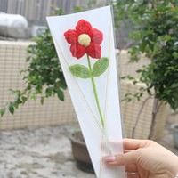 Bouquet de fleurs artificielles tissées à la main, non parfumé, cadeau pour la fête des mères, fleur artificielle unique, saison des diplômes, université