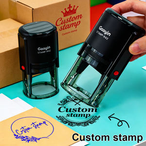 [Personnalisé] Machine à tampon encreur automatique en plastique GooYin R42mm, grande taille, logo personnalisé, usage bureautique avec encre de sceau - Product Image 4