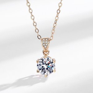 Ensemble de bijoux élégant en laiton plaqué or rose, ensemble de bijoux tendance en quatre pièces, zircon brillant à six griffes, ensemble de bijoux de fiançailles pour femmes - Product Image 2