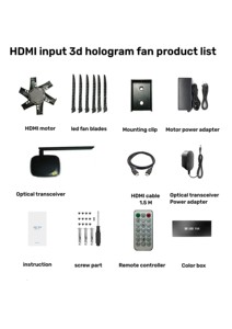พัดลมแอลอีดีสำหรับโฆษณา, หน้าจอ LED พัดลมโฮโลแกรม<span class=keywords><strong>3D</strong></span> HDMI-INPUT อินเทอร์แอคทีฟสำหรับการโฆษณา - Product Image 2