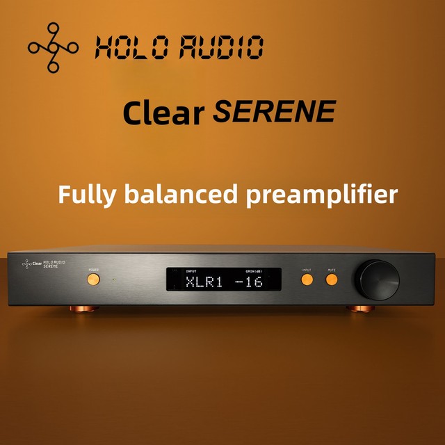 Holo Audio Serene Full Balanced Preamplifier HiFi Audio Preamp XLR Balanced Input Output Home Stereo Audio Pre Amplifier