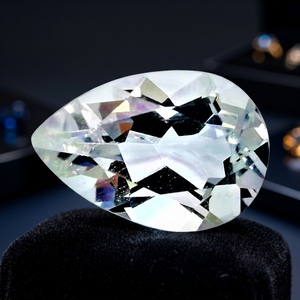 Piedra preciosa suelta facetada de topacio blanco Natural de corte de pera de 6X9mm de alta calidad por quilate precio de fábrica al por mayor con certificado IGI - Product Image 2