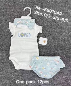 Nuevo Diseño de Verano, Conjunto Casual de 3 Piezas para Bebés Niñas, Mono de Manga Corta con Estampado a Cuadros, Transpirable, de Algodón y Poliéster, con Pantalones Cortos - Product Image 5