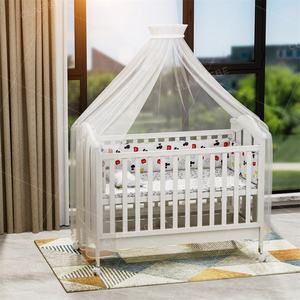 उच्च गुणवत्ता वाले बच्चों के कुरब बच्चे की लकड़ी के क्रिब्स दो बड़े दराज के साथ परिवर्तनीय बिस्तर समायोज्य ऊंचाई - Product Image 1