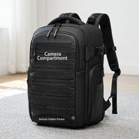 Ruime capaciteit multifunctionele all-in-one reistas voor camera's, fotografoptas, geschikt voor DSLR camera's en 16 inch laptops