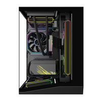 Gabinete para Computadora de Juegos MATX Ruix Iceblade 240, Nuevo Diseño, Gabinetes para PC de Escritorio con Vista Completa, Torre Media, Paneles Laterales Dobles con Ventanas