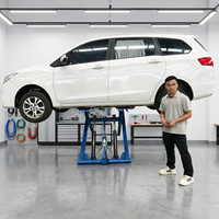 Elevador de Tijera Portátil para Autos con Certificación CE, Capacidad de 3000 kg, Altura de Elevación de 1.2 m, Operación por una Sola Persona, para Talleres de Reparación de Automóviles