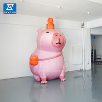 Modèle d'animal gonflable mignon personnalisé modèle de capybara sculpture gonflable d'animal en peluche mascottes d'entreprise personnalisées