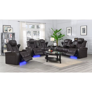 Benutzer definierte moderne Luxus PU Leder elektrische 3 2 1 Sitzer Smart Recliner Sofa Stuhl Set Wohnzimmer möbel für Heimkino - Product Image 1