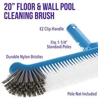 BONNY Brosse murale en nylon pour le nettoyage de la piscine avec poignée réglable Balai de lavage de piscine
