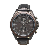 Jam tangan Walnut tali kulit sapi 2024 baru jam tangan Quartz Analog kustom untuk pria jam tangan bisnis kronograf kayu Quartz