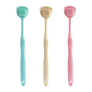 سيليكون منظف لسان بلاستيكي مكشطة Raspador De Lingua Limpiador De Lingua مكشطة اللسان مع فرشاة PP التعبئة - Product Image 2