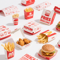 Emballage alimentaire à emporter jetable boîtes à hamburger frites personnalisées conteneur traiteur pépites boîtes de poulet frit