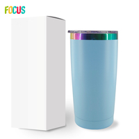 2024 cadeau de saint valentin 20 oz 20 oz plaqué or Base gravable au laser enduit de poudre noir blanc en acier inoxydable gobelet tasse