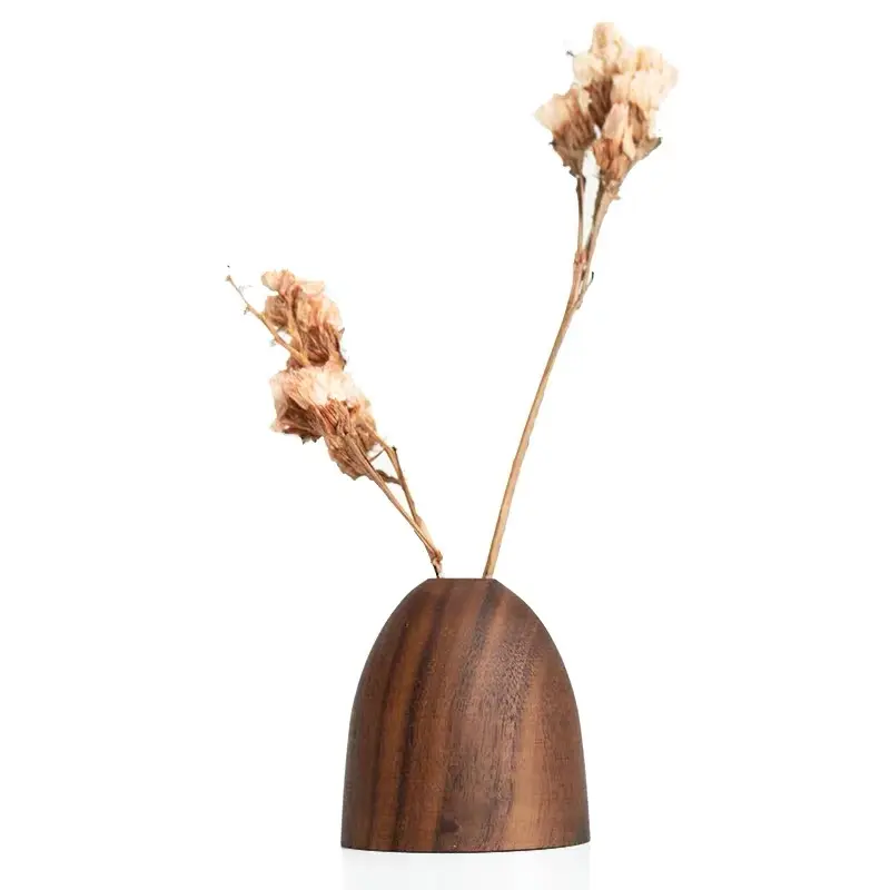 CSL Hot Selling Decor Wood Designs Table Decoration Wooden Vase Custom Made Crafts Factory Outlet Vases