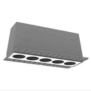 Rejilla fija de 5-15W LED para lámparas lineales empotradas en el techo Trimless de 5 cabezales sin diseño de luz principal - Product Image 1