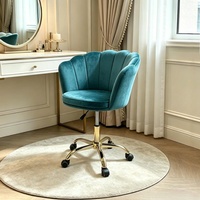 Fauteuil pivotant en velours de style nordique, rembourré, pour salon, chambre, bureau à domicile