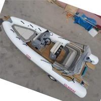 Bateau pneumatique RIB580 en PVC et Hypalon avec coque rigide en fibre de verre, bateau de pêche sportif, capacité de 10 personnes, à vendre