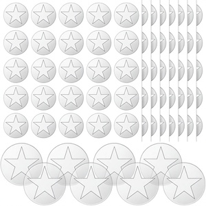 Autocollants de casque en vinyle imperméables Leinuosen, motif étoile de 1-1/8 pouce pour football, baseball, hockey, lacrosse et frappeur (noir) - Product Image 3