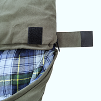Fabricant de sacs de couchage en toile et flanelle en coton pur pour adultes avec capuche pour le camping en plein air et les voyages d'urgence