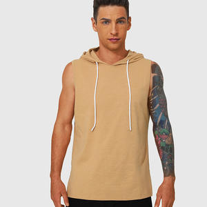 Canotta da palestra personalizzabile da uomo traspirante in maglia sportiva per Fitness abbigliamento semplice Bodybuilding canottiere disegnare cappuccio di corda Casual - Product Image 3