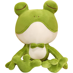 Grenouille confortable étreignant oreiller jouet enfants adultes cadeaux décor à la maison peluches drôles 23 pouces vert jouets en peluche peluche Animal grenouille peluche - Product Image 1