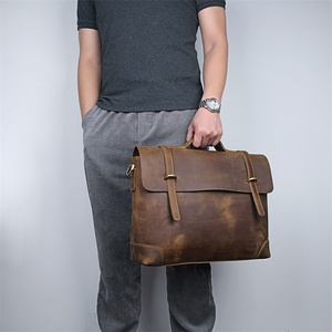 Leather <strong>Briefcase</strong> Bag <strong>New</strong> Big Szie Waterproof Shoulder Messenger Unique Men Business Bags Executive Leather <strong>Briefcase</strong> Man