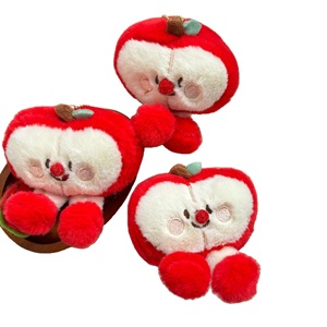 Porte-clés en peluche <span class=keywords><strong>pomme</strong></span> à nez <span class=keywords><strong>rouge</strong></span> mignon et coquin, style Ins, haute valeur chromatique - Product Image 5