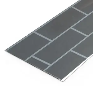 100% impermeabile interni rivestimento della parete del PVC per il bagno mattoni grigi 5 millimetri pannello