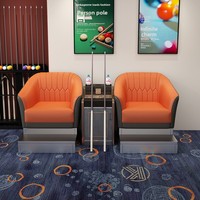 Canapé de billard commercial personnalisable en cuir pour salle de billard et hall