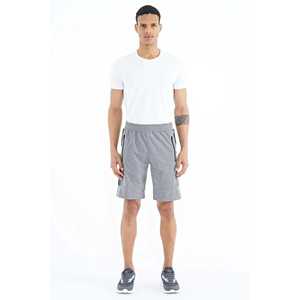 Pantalones cortos de algodón gris melange para hombre Clive, corte estándar 81249 - Product Image 4