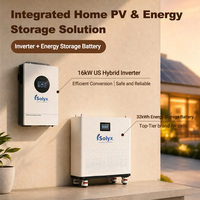 Inversor Híbrido Trifásico de 16KW con Certificación UL1741 UL9540, Sistema de Almacenamiento Solar Comercial con Batería Combinada de 16-32kWh