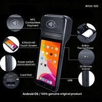 Мобильный POS-терминал Android 13.0 POS-920 с сенсорным экраном, Bluetooth, Wi-Fi, 3 ГБ ОЗУ/16 ГБ SSD и термопринтером для розничной торговли