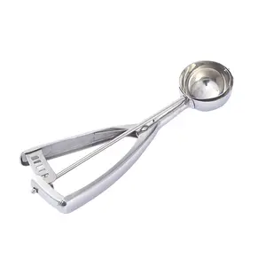 Thickened food grade 304 stainless steel ice cream ball cookie cupcake scoop measuring fruit digger ice cream spoon