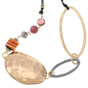 Collar con Colgante Largo de Botón Magnético, Metal Sintético, Estilo Moderno y a la Moda, Uso Diario, Unisex, Regalo, Joyería - Product Image 4